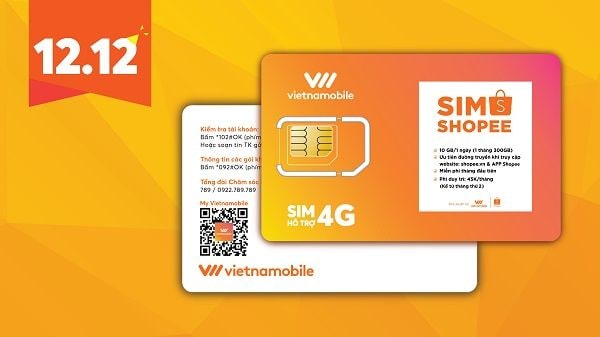 Mua Sim 4G Vietnamobile Shopee